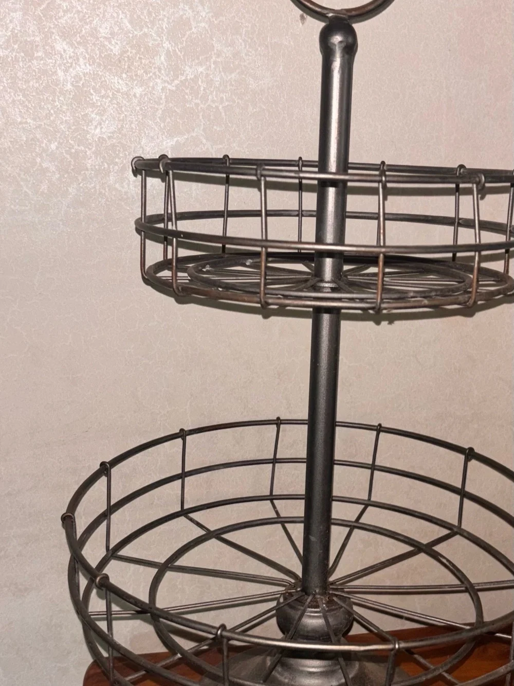 Two-Tier Metal Wire Serving Stand -